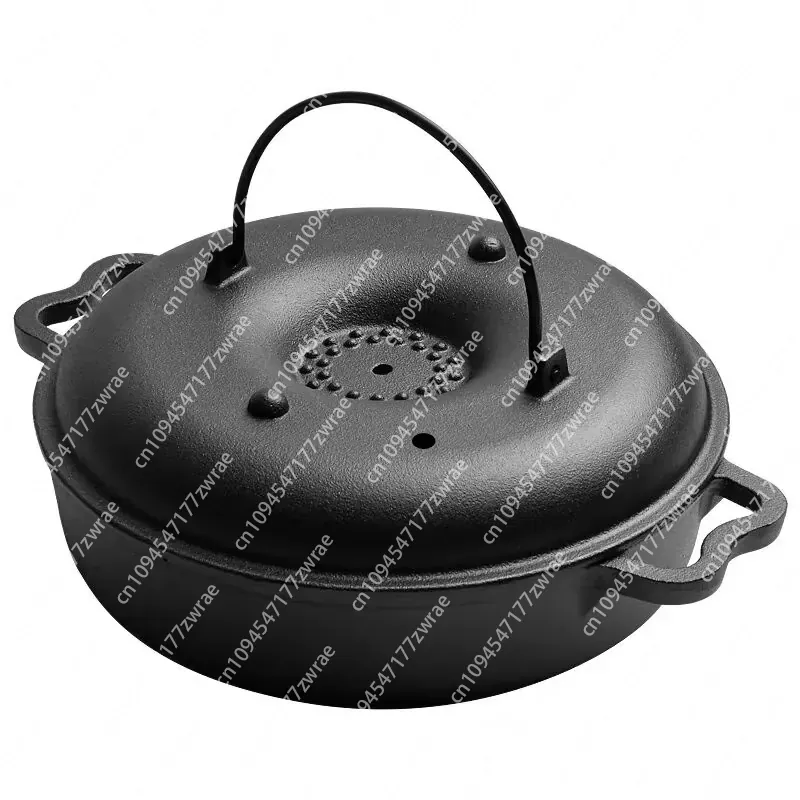 Camp Dutch Oven Cast - หม้อดัตช์โอเวนเหล็กหล่อเคลือบสารกันติด รุ่นใหม่ปี 2023 สำหรับแคมป์ปิ้งกลางแจ้ง เป็นมิตรต่อสิ่งแวดล้อม เหมาะสำหรับทำมันฝรั่งอบและมันเทศอบ