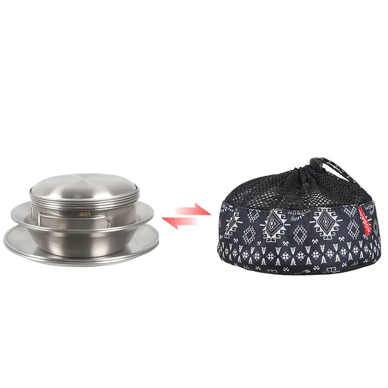 ชุดภาชนะใส่อาหารแบบพกพา 12 ชิ้ - Camping Cooking Dining Set บทวิจารณ์และราคา