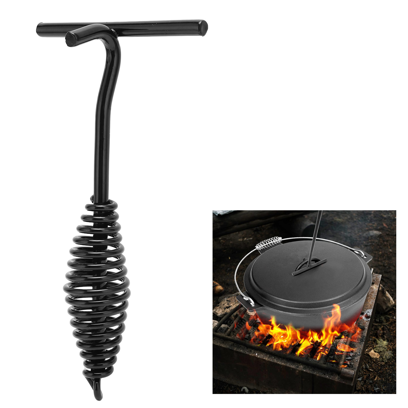 19.5 ซม.ภาษาดัชคําเตาอบLifterเ - Camp Dutch Oven Cast บทวิจารณ์และราคา
