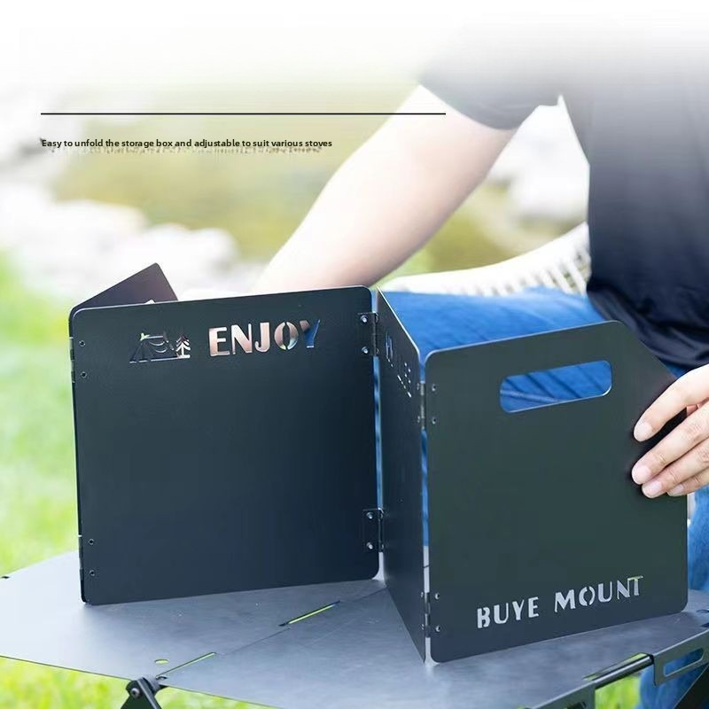 แผ่นบังลมเตาแคมป์ปิ้งแบบพับได้ - Camping Hiking Cooking บทวิจารณ์และราคา