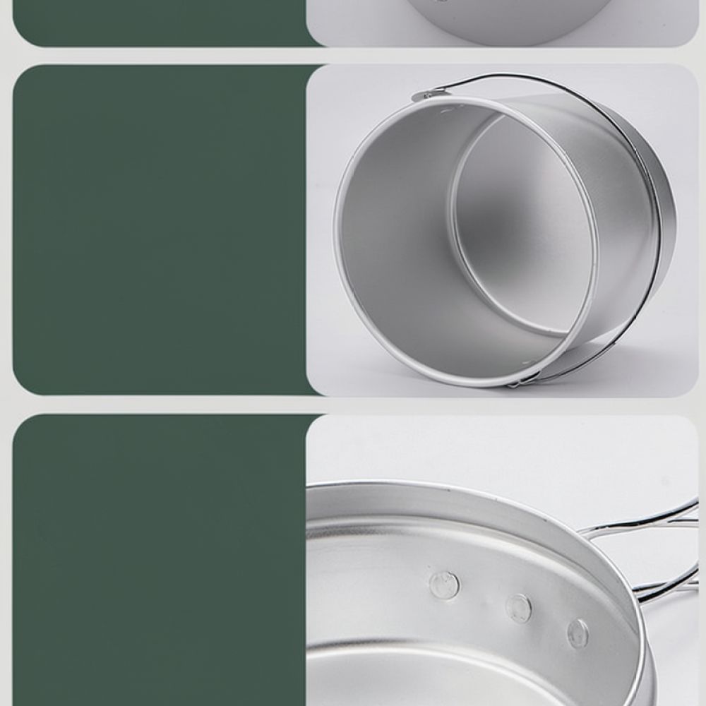 ชุดเครื่องครัวอะลูมิเนียมสำหรั - Camping Cooking Dining Set บทวิจารณ์และราคา