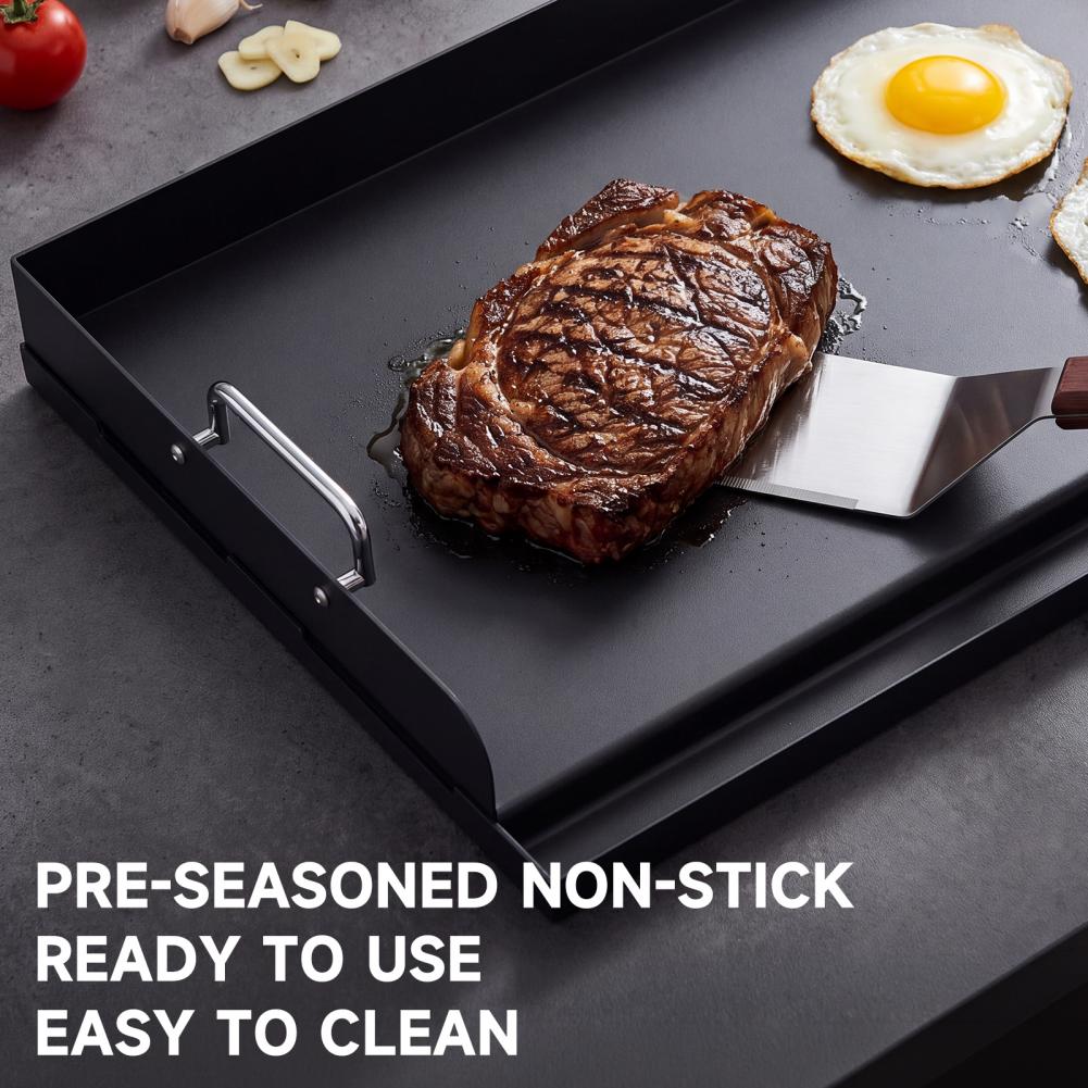 กระทะเหล็กหล่อเคลือบกันติด หนา - Camping Cooking Flat Top บทวิจารณ์และราคา