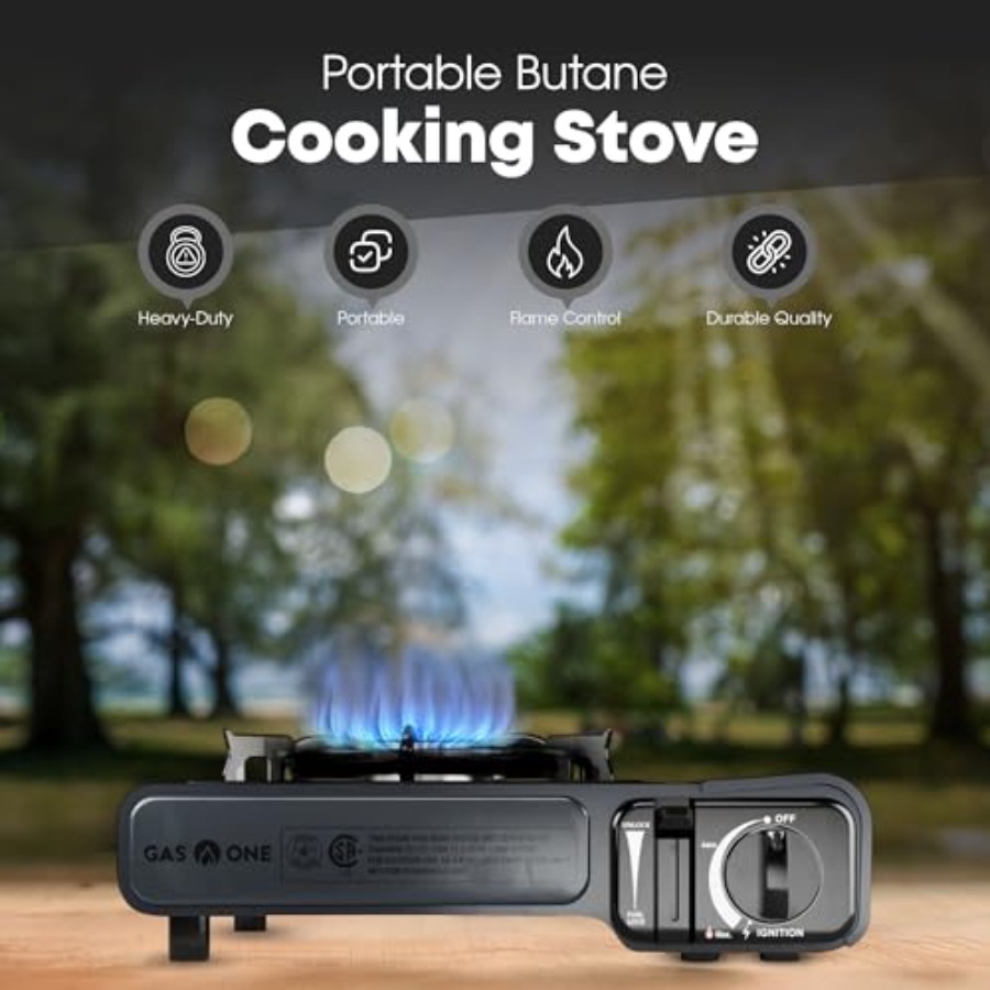 เตาแก๊สบิวเทน GasOne GS-1000G- - Camping Cooking Flat Top บทวิจารณ์และราคา