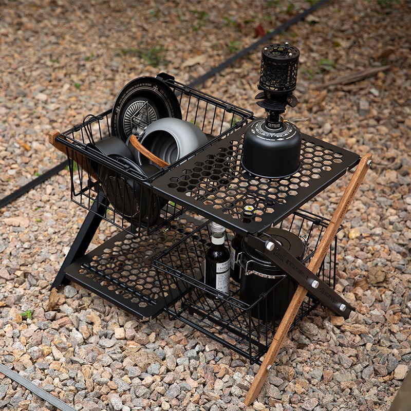 โต๊ะพับแบบพกพาสำหรับตั้งแคมป์  - Camping Cooking Table บทวิจารณ์และราคา