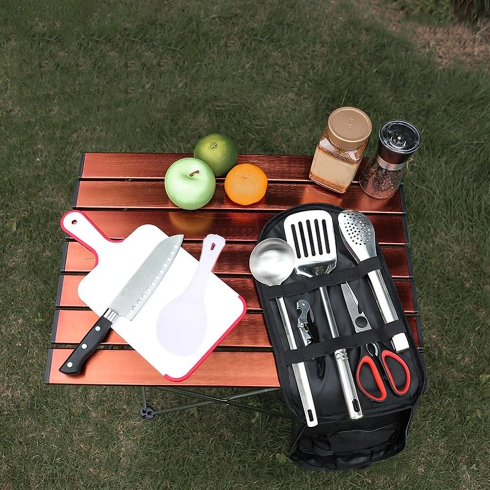2024 ชุดอุปกรณ์ปิกนิกกระเป๋าเก - Camping Cooking Organizer บทวิจารณ์และราคา