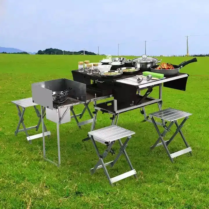 รถพ่วงพับได้สำหรับทำอาหารกลางแ - Camping Cooking Dining Set บทวิจารณ์และราคา