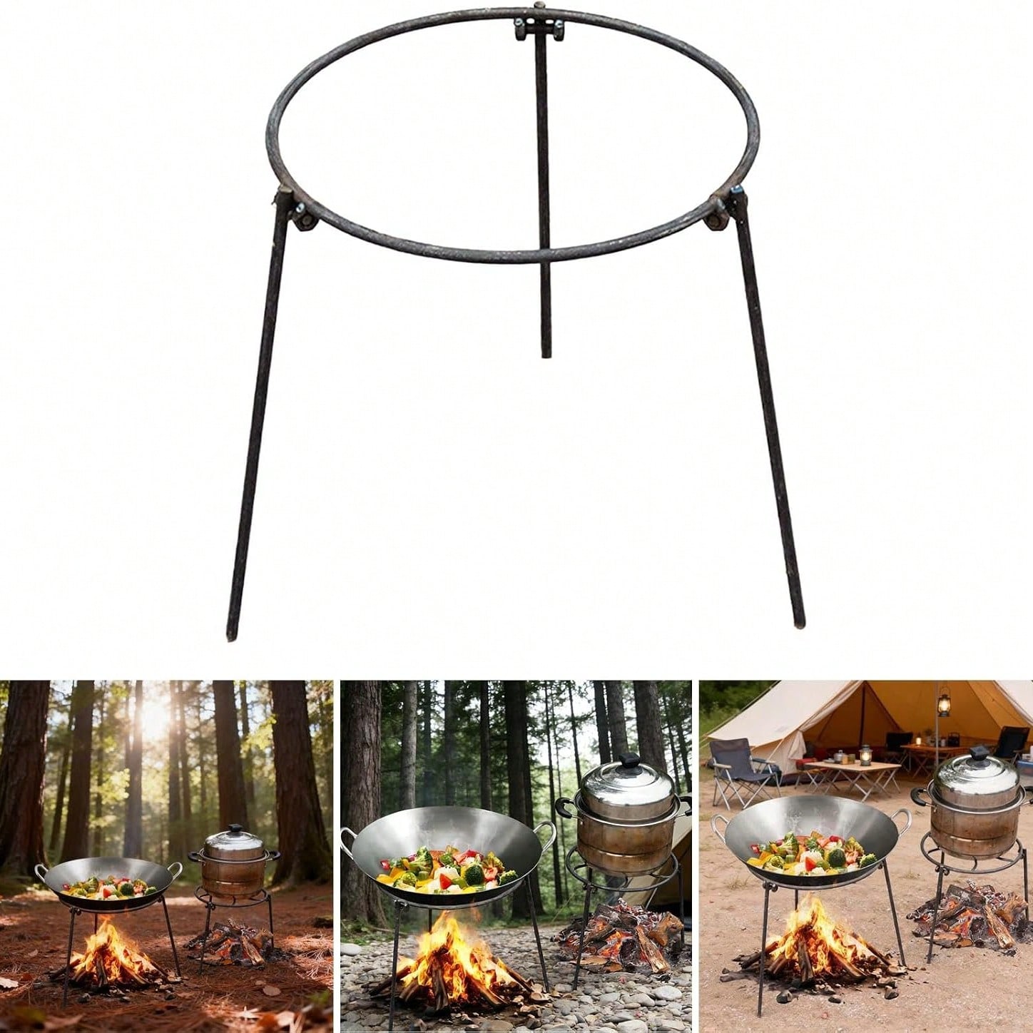 ขาตั้งสามขาแบบพกพาสำหรับตั้งแค - Camping Hiking Cooking บทวิจารณ์และราคา